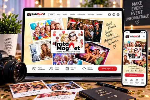 InstaMagnet Photo Booth website preview