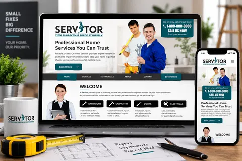 Servitor Home Services website preview